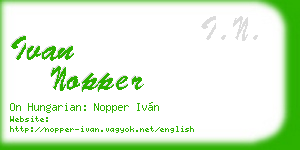 ivan nopper business card